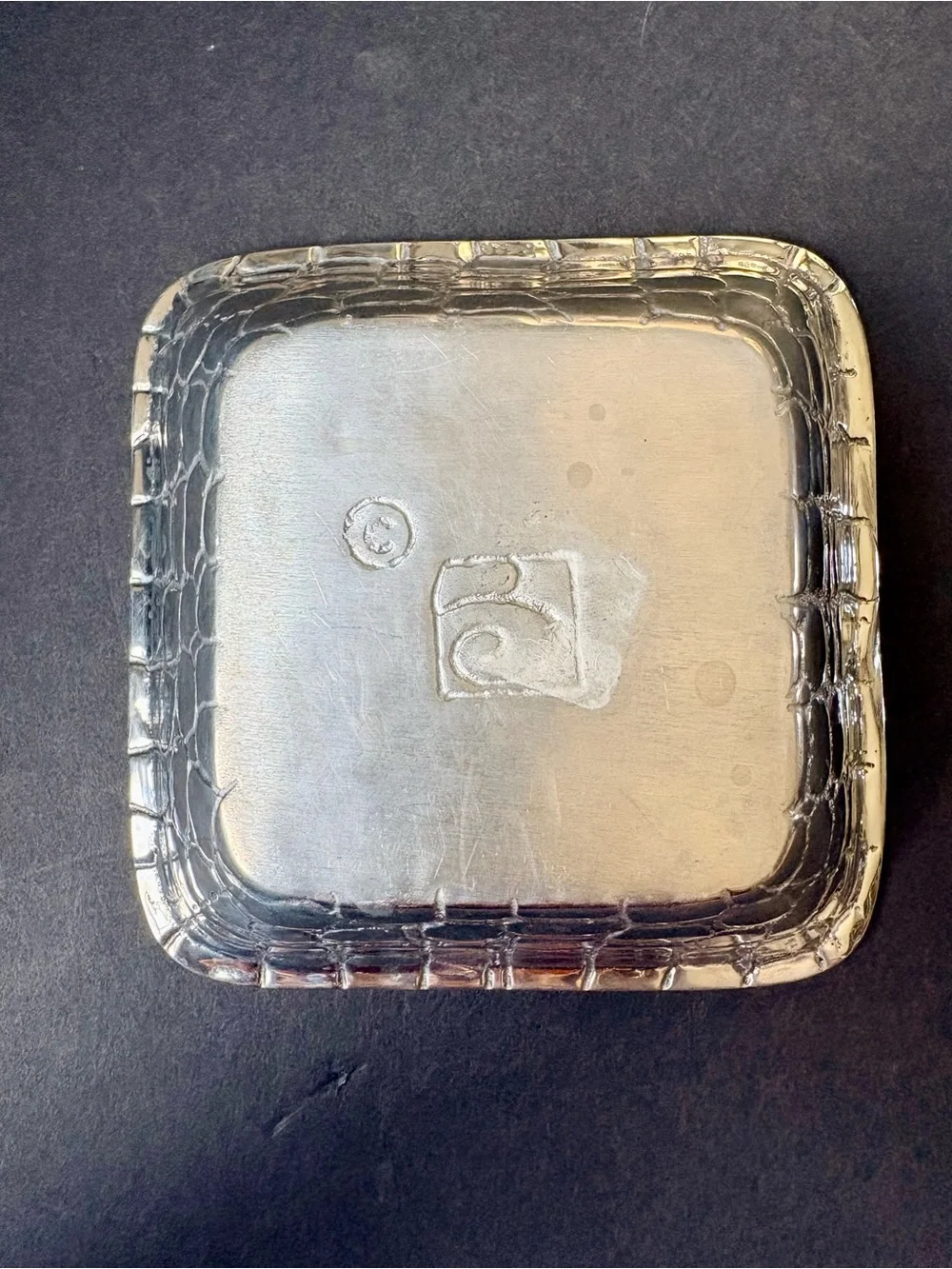 6 inch Beatriz Ball Croc Small Square Bowl- Food safe Serving Bowl